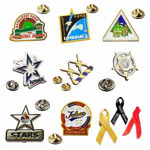 Modern Custom 3D Alloy Souvenir Badge from China with a Silver-Plated Soft Enamel Finish for a Wedding Present - Product Image 4