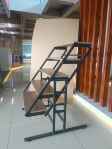 Modern Wood Metal Folding <b>Table</b> Shelf Waterproof Lumetal Brand 1 Year Warranty Made Vietnam Commercial Use Floor Mount Desk - Product Image 5