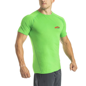 T-shirt de sport pour homme, fitness, entraînement, séchage rapide, respirant, tricoté, écologique, manches courtes, coupe ajustée, confortable, athlétique - Product Image 3