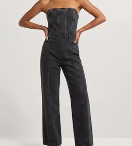 Women's Private Label Denim <b>Jumpsuit</b> Custom Jean One Piece OEM ODM Wholesale Factory Manufacturer <b>Jumpsuit</b> Playsuit Overalls - Product Image 6