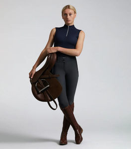 Pantalon d'équitation respirant pour femme, léger, avec empiècements en mesh, séchage rapide, pour l'été - Product Image 3