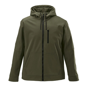 Veste de pluie à capuche softshell personnalisée pour homme, taille XL, imperméable 10 000 mm, coupe-vent, respirante, pour la randonnée en extérieur, avec motif imprimé et col montant tissé - Product Image 1
