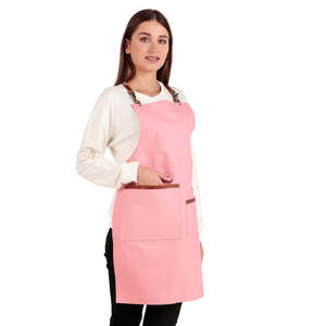 Tablier de cuisine vintage en toile véritable multi-poches pour femme, en cuir véritable de qualité supérieure, réglable - Product Image 5