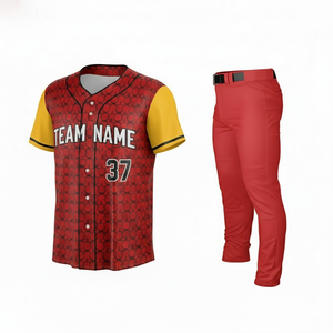 Uniformes de Béisbol Personalizados Unisex 2026, Conjunto de Pantalones y Camiseta de Béisbol Estampados de Alta Calidad al por Mayor, Secado Rápido, Poliéster - Product Image 5