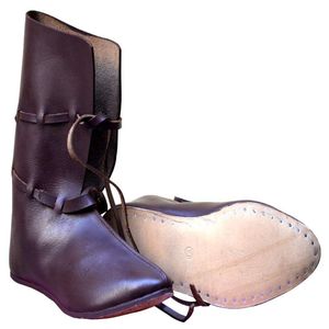 Wholesale Factory Customizable 100% Genuine Leather Breathable Casual Medieval Ankle Shoes <b>Boots</b> - Product Image 1