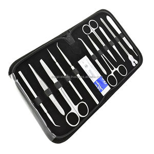 Kit de entrenamiento quirúrgico Manual para estudiantes de medicina, acero inoxidable con sutura de silicona, base de instrumento de ejercicio práctico - Product Image 6