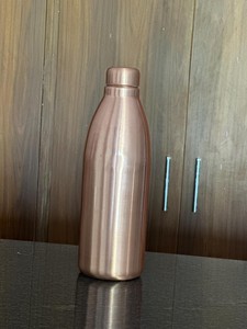 Pure Copper Water <b>Bottle</b> Brushed Finish Leak Proof Ayurvedic Drinking <b>Bottle</b> Reusable Copper <b>Flask</b> Home Office Corporate Gift - Product Image 6