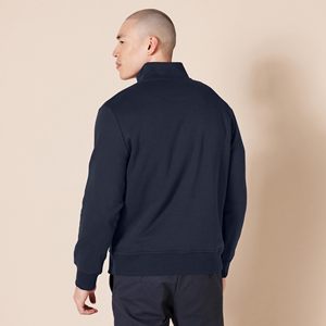 Mens Quarter <b>Zip</b> <b>Hooded</b> Sweatshirt Knitted Fleece Pullover Sweatshirt Custom Logo Winter Casual Wear - Product Image 2