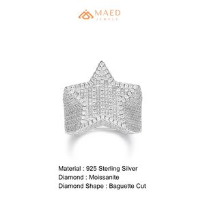 Anillo de Moissanita Estrella de Plata de Ley 925 con Pavé, Anillo Elegante de Lujo para Mujer y Hombre, Regalo Premium para EE. UU. - Product Image 6