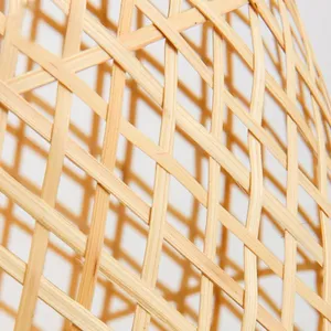 Modern Bamboo Pendant <b>Light</b> with Lightweight Woven Structure for Residential and Commercial Ceiling Lighting - Product Image 3
