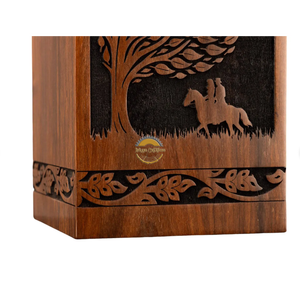 Handcrafted life tree human urn & Natural Wood Cremation Urn Blue Epoxy Ashes <b>Box</b> Artistic Funeral <b>Memorial</b> <b>Keepsake</b> by AYAANS - Product Image 5