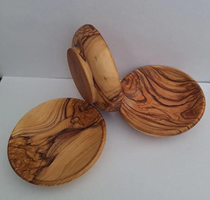 Cuencos de Madera de Olivo de Belén, Ecológicos, con Patrones Únicos, para Servir Ensaladas en Fiestas - Product Image 2