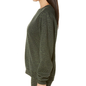 Sudadera Ajustada Personalizada para Mujer, Manga Larga, Estampado de Leopardo, Cuello Redondo, Jersey, Talla Grande, para Otoño e Invierno - Product Image 2