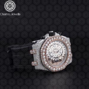 Reloj Analógico Cuadrado de Acero Inoxidable de Lujo Charm_Jewells con Incrustaciones de Diamantes, Cronógrafo de Moda para Hombre, Movimiento Mecánico, 40 mm, 10 - Product Image 4