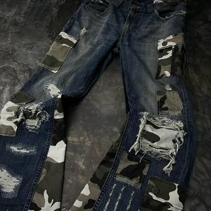 Jeans évasés en coton personnalisés de qualité supérieure, à séchage rapide, effet délavé, pour hommes - Product Image 4