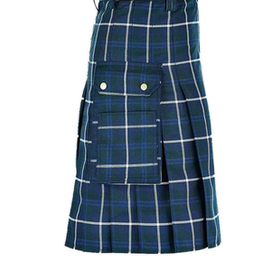 Kilt Escocés Tradicional para Hombre, Plisado, con Cadena Bilateral, Estilo Gótico, Punk, Hip-hop, Vanguardista, Tartán Escocés, Pantalones, Faldas - Product Image 3