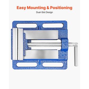Morsa per trapano portatile con larghezza ganascia da 4 pollici, base scanalata, facile installazione, costruzione in ghisa resistente, precisione elevata - Product Image 4