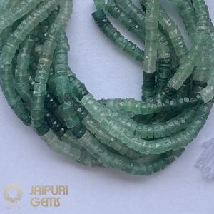 Perles Heishi facettées en quartz fraise vert naturel de Jaipur, 6 mm et 8 mm, pierres semi-précieuses en vrac - Product Image 3