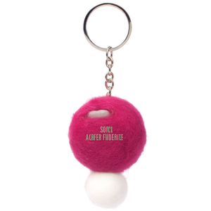 Pink Design Felted Plush <b>Key</b> Ring Unique Stylish <b>Key</b> <b>Chains</b> - Product Image 2