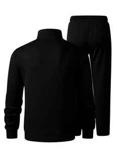 Ensemble de survêtement en polaire premium à fermeture éclair - Vêtements de sport ajustés - Veste et pantalon confortables pour un usage quotidien - Élégant - Product Image 2