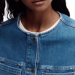 Veste en jean classique pour femme, manches longues, boutonnée, coupe décontractée, légère, streetwear, vêtement d'extérieur pour le printemps - Product Image 4