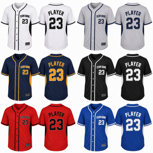 Maillots de baseball personnalisés 100% polyester, respirants, à séchage rapide, uniformes sportifs personnalisés, impression par transfert thermique, fabricant OEM - Product Image 2