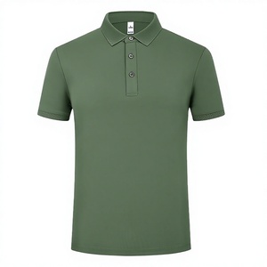 Chemises en polyester tricoté respirantes à manches courtes unies pour hommes, personnalisables en gros, avec poche, décontractées, 220 grammes, nouvelle arrivée - Product Image 4