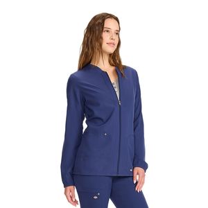 Blouse médicale pour infirmière, personnalisable avec logo, manches longues, tissée, pour femme, idéale pour l'hôpital, fermeture éclair. - Product Image 3