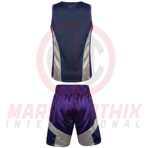 Uniforme de Boxeo Personalizado con Logotipo Impreso en la Parte Delantera y Trasera, Ropa Deportiva, Conjunto de Chaleco y Pantalones Cortos de Boxeo, Disponible en Todas las Tallas - Product Image 3