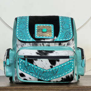 Nouveaux Sacs à Dos Femme en Cuir de Vachette Repoussé 2026, Élégants, avec Pierre Turquoise, Poignée Souple, Sacs de Voyage – Super Septembre - Product Image 4