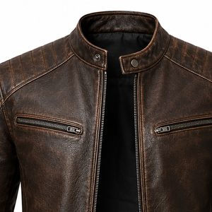 2026 Custom Leather <b>Jacket</b> Manufacturer Wholesale Fashion Apparel Supplier Premium Genuine Leather Outerwear OEM Private Label - Product Image 3