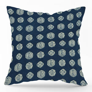 ปลอกหมอนอิงผ้าฝ้ายพิมพ์ลายบล็อกสีคราม ผลิตในอินเดีย ส่งออก - Product Image 4