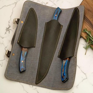 Juego de Cuchillos Profesionales para Filetear Pescado, Hoja Fija de Acero Inoxidable, Funda de Cuero, Ecológicos, Personalizados - Product Image 6