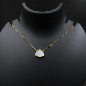 Collar de Cadena Chapado en Oro de 18k con Colgante de Perla, Joyería Minimalista para Regalo - Product Image 6