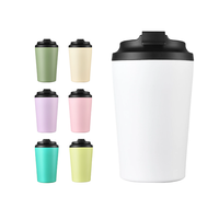 Gobelet à café isolé en acier inoxydable de 360ml 12oz avec couvercle