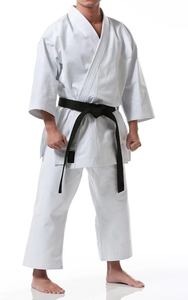 Uniformes de Taekwondo DoBok Azules Acanalados Ligeros con Bordado de Logotipo Personalizado - Product Image 6