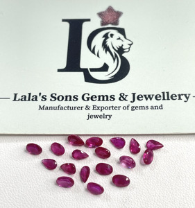 100% Natural Fine Quality Burma <b>Ruby</b> Heat 3x5mm Oval Pear Cut Reddish Pink Color Loose Gemstone for Making Jewellery - Product Image 5