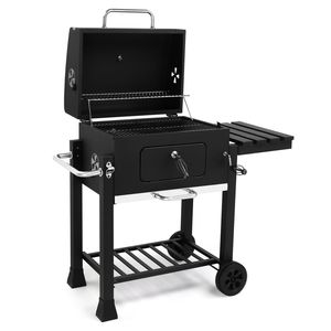 Griglia BBQ a Carbone Resistente per Picnic all'Aperto, Tavolo Laterale Pieghevole con Ruote per Patio, Giardino e Cortile - Product Image 4