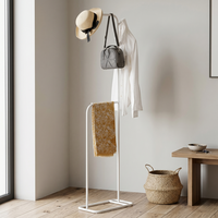 Porte-manteau métallique moderne OEM de qualité supérieure avec crochets réglables, design peu encombrant pour le rangement domestique