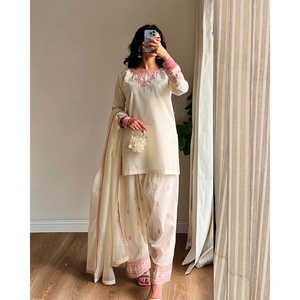 Designer <b>Indian</b> & Pakistani Clothing Party Wear <b>Top</b> with Farshi Salwar Elegant Look - Product Image 5