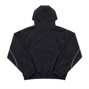 Wholesales Custom Logo Black With Panels Men's Nylon <b>Wind</b> <b>Breaker</b> Pants Sets For Summer Quick Dry Vintage Set Streetwear Jackets - Product Image 3