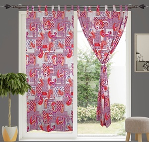Cortinas de Algodón con Diseño Bohemio Estampado, con Bolsillo para Varilla, para Ventanas, Interiores y Exteriores, Hoteles, Hospitales y Hogares - Product Image 2