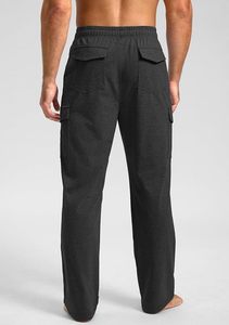 Men's <b>Black</b> Sweatpants Elastic Waist Drawstring Casual <b>Joggers</b> With Side Pockets Breathable Midweight Autumn Wear - Product Image 5
