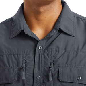 เสื้อเชิ้ตผู้ชาย โพลีเอสเตอร์ 100% เสื้อผ้ากีฬากลางแจ้ง ระบายอากาศได้ดี เสื้อเดินป่าสำหรับผู้ชาย แห้งเร็ว น้ำหนักเบา สไตล์ลำลอง เสื้อเดินป่า - Product Image 5