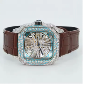 Montre de luxe pour homme en moissanite et diamants, qualité supérieure, design carré, mouvement japonais, prix raisonnable, livraison gratuite - Product Image 1