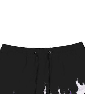 Pantalones Cortos Deportivos de Malla con Estampado de Llamas para Hombre, Transpirables, de Secado Rápido, con Cordón Ajustable, Ropa Deportiva Personalizada para Equipos - Product Image 5