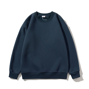 Sweat-shirt à col rond rouge pour homme, coupe classique, couleur unie, décontracté, manches longues, pull en tricot - Product Image 3