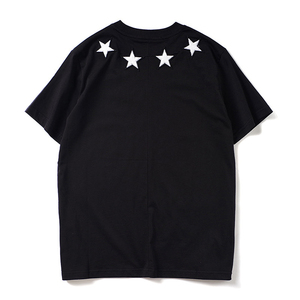 เสื้อยืดแขนสั้นผู้ชายทรงหลวมสไตล์ลำลองสำหรับฤดูร้อน DW ผ้าฝ้าย 100% พิมพ์ลายประดับเพชรพลอย ไซส์พลัส น้ำหนัก 180 กรัม ผ้าถักเนื้อแน่น - Product Image 4