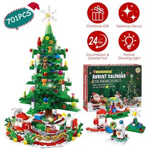 Set di Costruzione Albero di Natale Luminoso a LED 2025 con Calendario Conto alla Rovescia di 24 Giorni, Puzzle di Blocchi Natalizi per Decorazioni Interne - Product Image 1