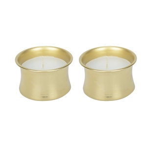 Luxury design Cosmos scented metal candle jar <b>set</b> of 2 gold plated candle jars luxury scented candle 2 <b>pc</b> <b>set</b> offer customize - Product Image 2